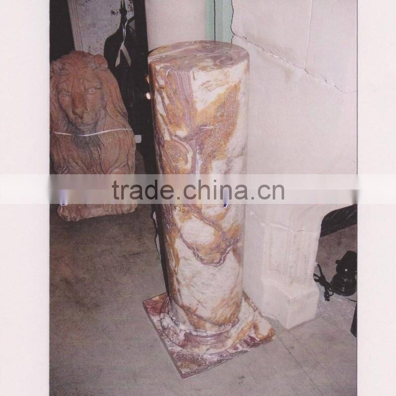 Modern Design MULTI RED ONYX COLUMNS PILLARS CARVED TOP