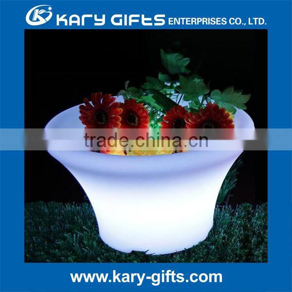 Luminous garden plastic led flower pot rechargeable flower planters