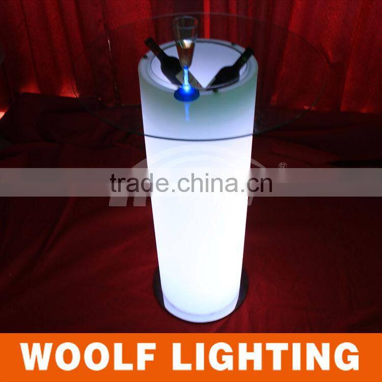 Hot Sells Tropical Design Plastic stylish LED Bar Ice Bucket