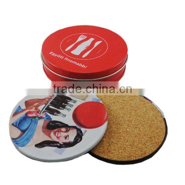 round tin coaster