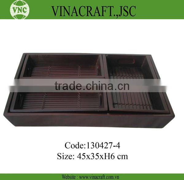 Bamboo serving tray wooden serving tray