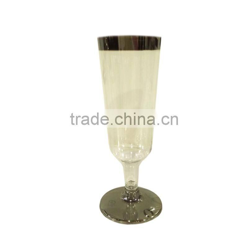 Disposable plastic wine tasting cup