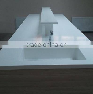 Solid surface chemical resistant laboratory bench worktops with sink