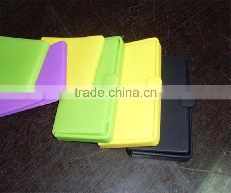 2015 Hot Sale Custom Make Colorful Silicone Business Card Holder