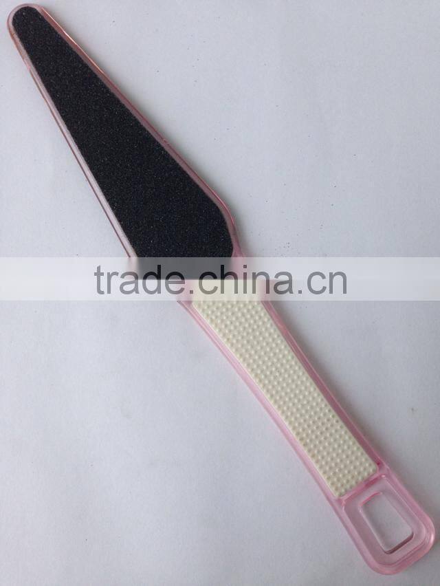 Sandpaper foot file with plastic handle,pedicure foot file,smoother foot file