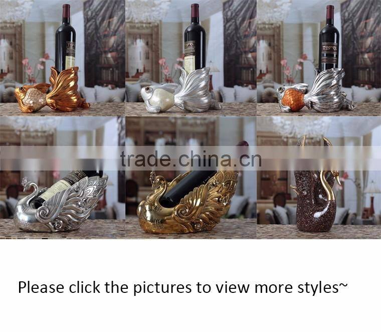 Wholesale decortive beautiful swan wine holder/ red wine rack