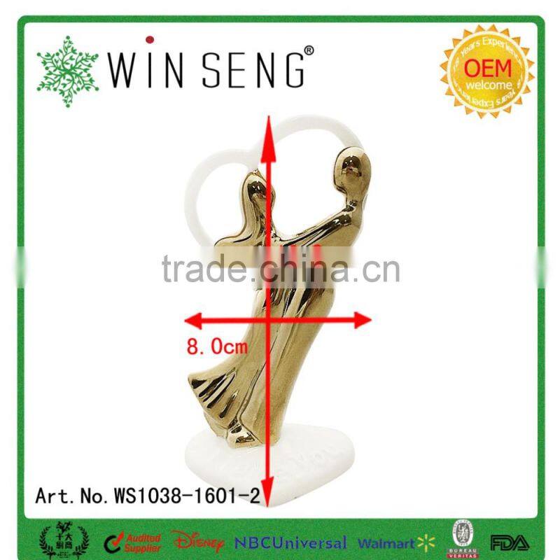 Lover Dancing heart shaped Ceramic Wedding Decoration