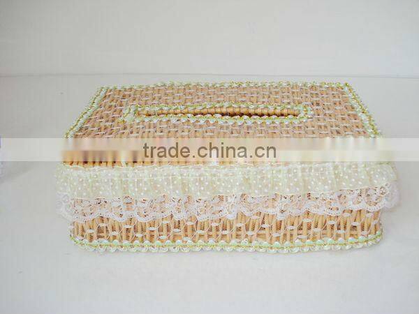 Exquisite wicker napkin box