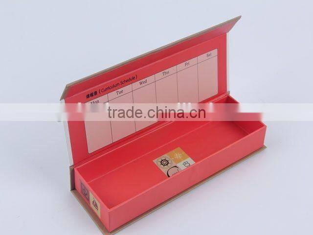 Rectangular single-layer printed paper pencil box colorful pencil case