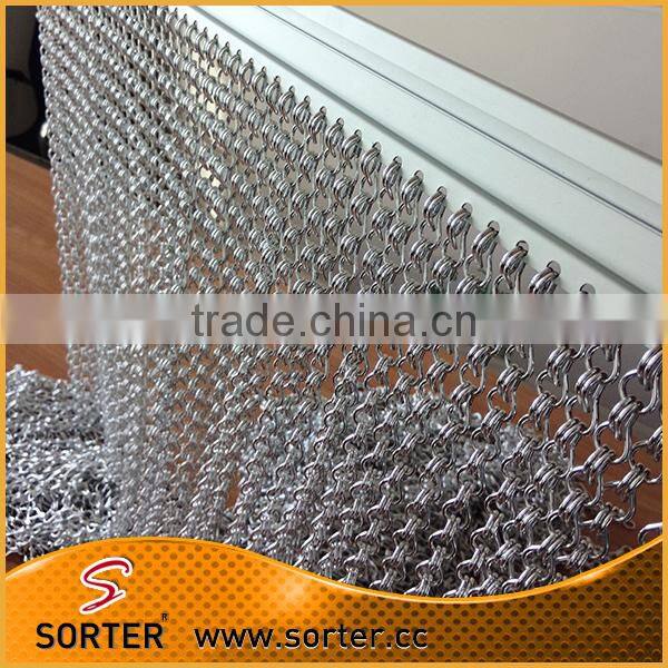 decorative aluminum double hook chain door curtains