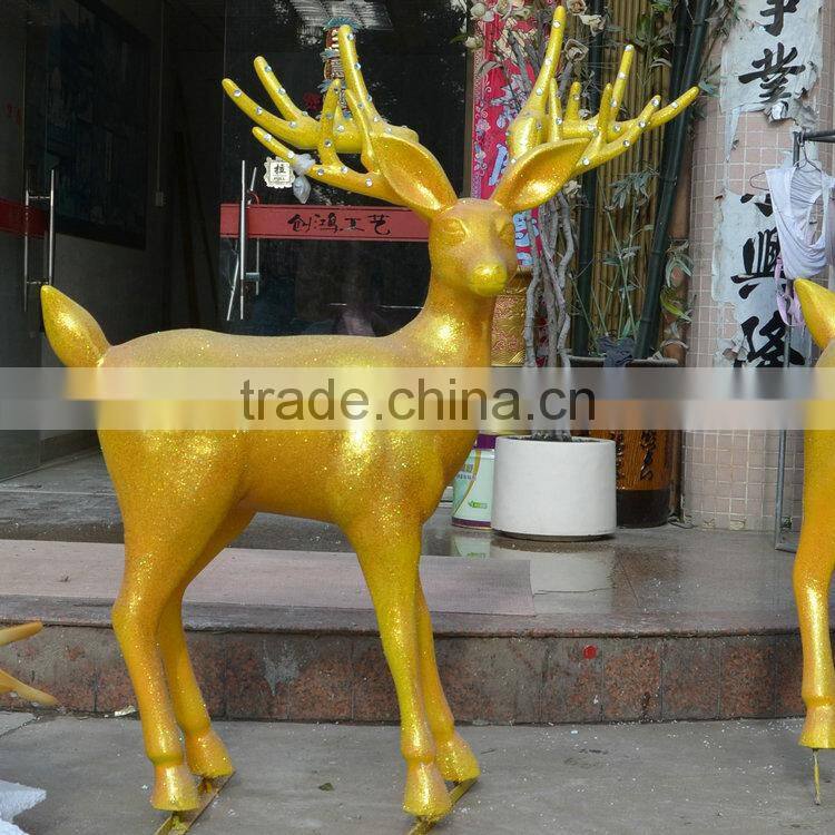 Lifesize reindeer sculpture