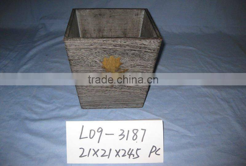 antique decorative wooden vase,wooden flower pot for dry flower