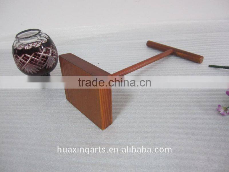 Wooden exquisite handcraft hanging glass shelves wooden shelves