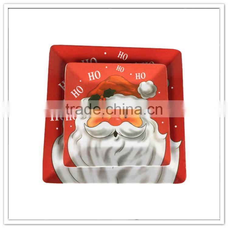 Dishwasher safe Fiestaware products eco-friendly square tableware christmas dishes set