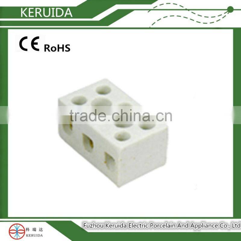 3 pin electrical wire ceramic connectors terminal block