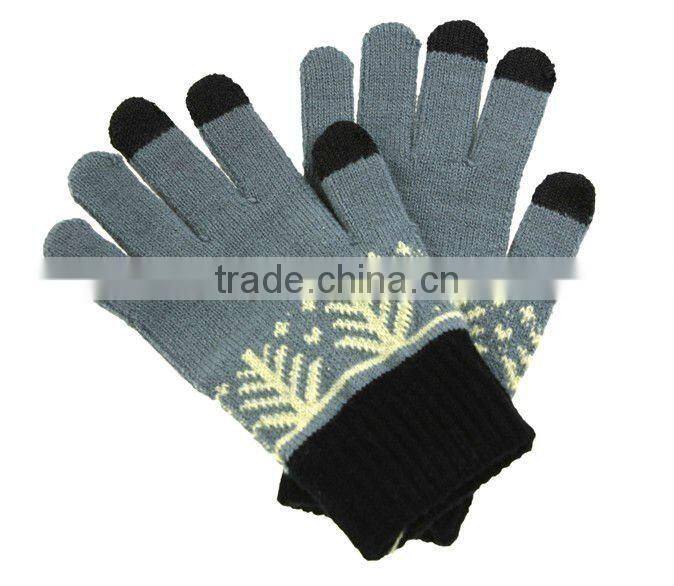Customized Black iPhone Touch Screen Gloves With Print ZMR732