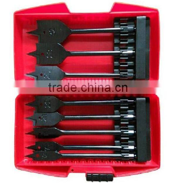 8 Pcs Flat Wood Core Drill Bit Set