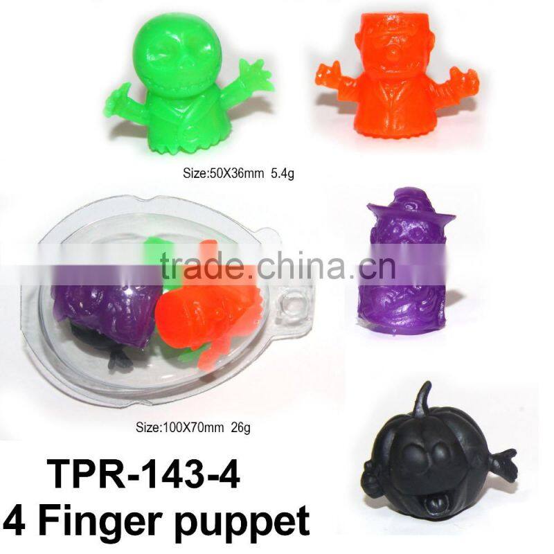 TPR Glow Zombie Finger Puppet Toys