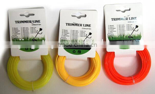Factory direct sales/2.0X15metre/ brush cutter nylon trimmer line