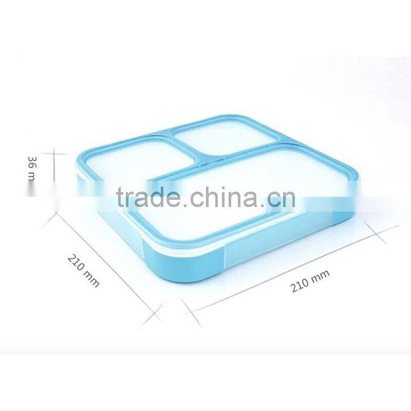 China High Quality Custom Eco-friendly Plastic Food Container Portable Lunch Box with Lock 2016