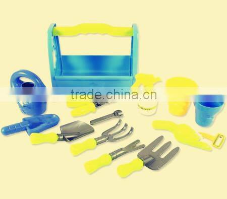 2015 new fancy colourful garden tool set toy for sale cheap plastic fantacic garden cleaning toy set from ICIT manufacture