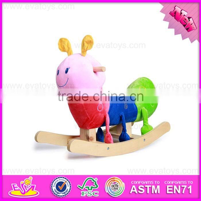 2016 New kids animal toy wooden rocking horse W16D084