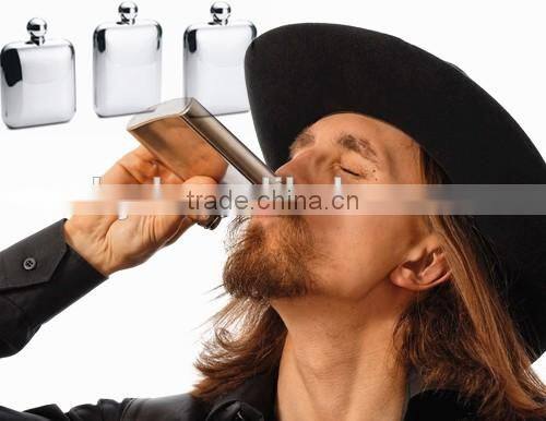 2016 outdoor new hip flask 6oz mini stainless steel hip flask round medium