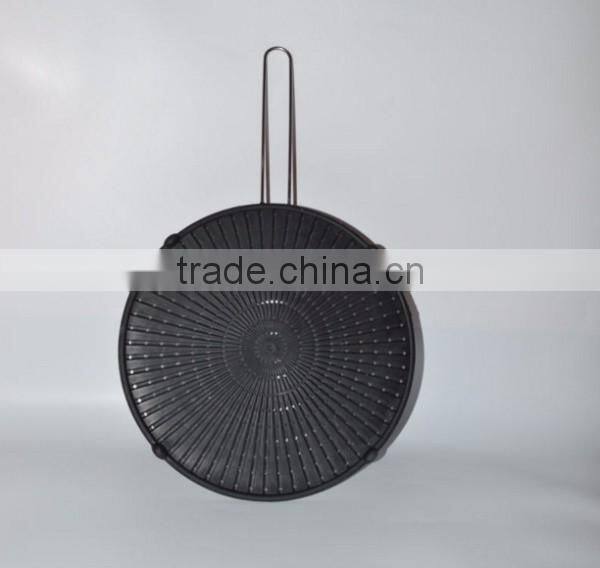 Cooking tools CK-KT477 silicone splatter screen with stainless steel handle filter screens for oil net