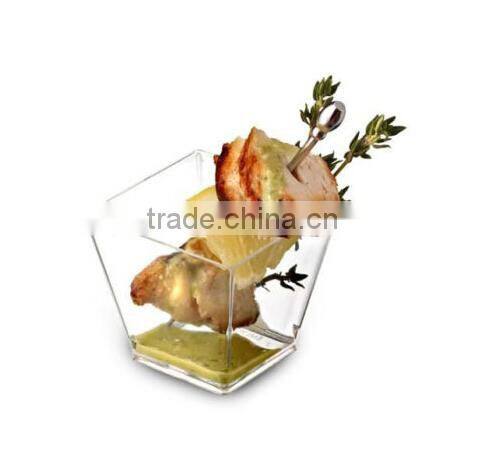 custom made 12 Small Plastic 2oz Cube plastic cup