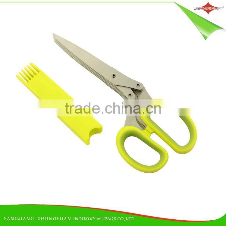 ZY-J1065 5 blade shredder herb scissor kitchen multi blade scissor vegetables cutting scissors