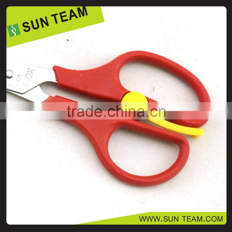 Safety Plastic Handle Schools Scissors With Ruler