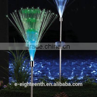 Solar Power Color-Changing fibre optic LED Yard Lawn Light Outdoor Spotlight Garden Lamp