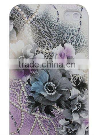 flower case for iphone 4 jeweled for iphone cases