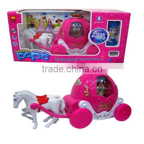 plastic horse toy on wheels