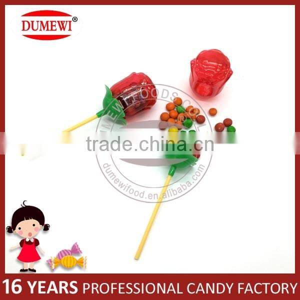 Rose Shape Toy Candy with Chocolate Bean for Valentines