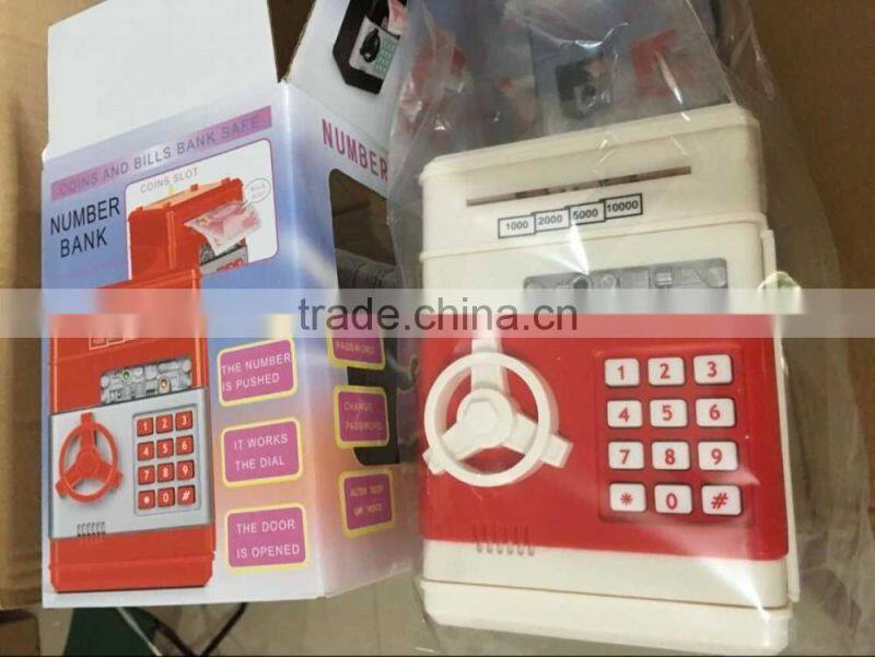 UCHOME New Automatic saving money Password Safe box ATM piggy bank mini safe box