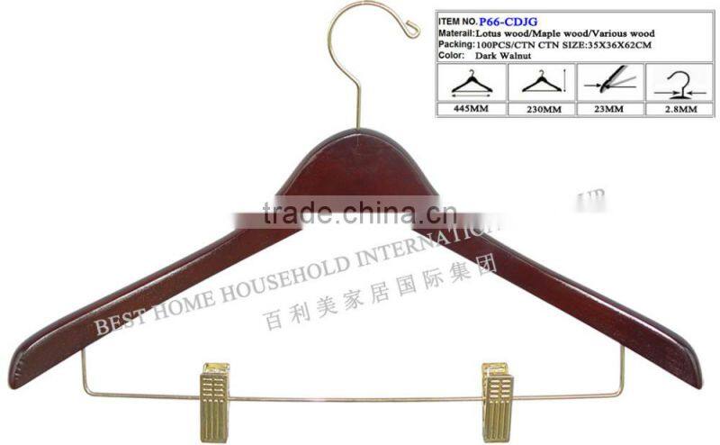 High quality wood hanger for suit and shirt