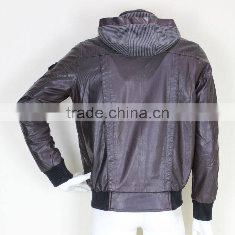 Mens Fashion Quilted PU Leather Jackets