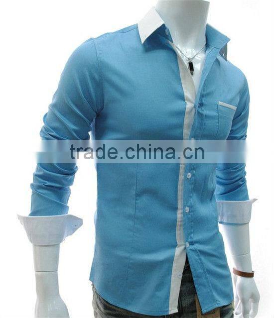 Fashion Candy Colors Luxury Collar Mens Fitted Formal Party Casual Dress Shirts