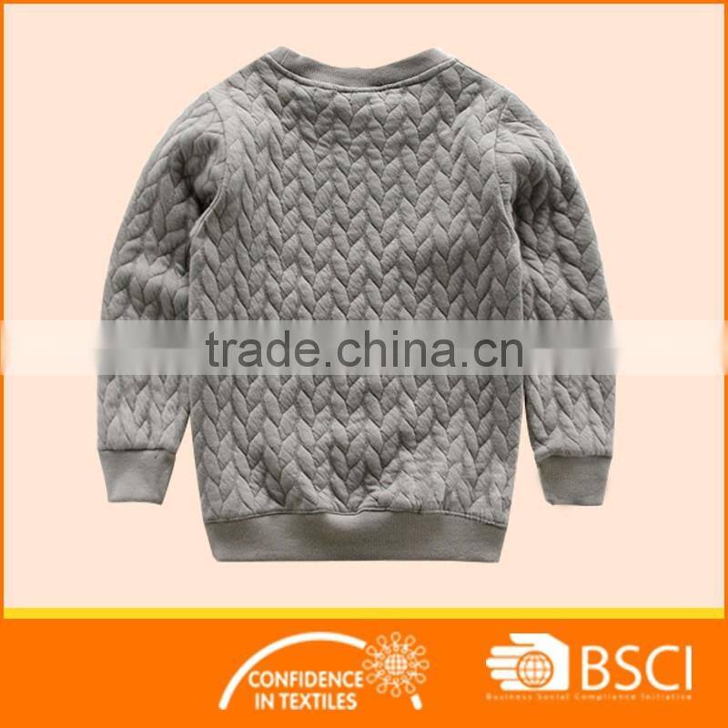 New Quilted Pull Over Long Sleeve Child Clothes Winter Warm Sweater