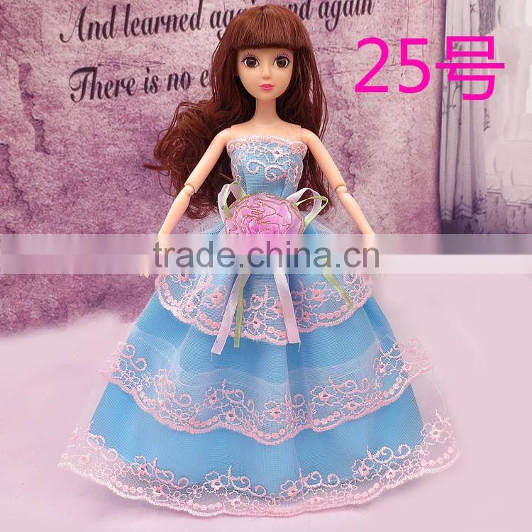 2016 custom beautiful cute fabric11 inch doll clothing for children