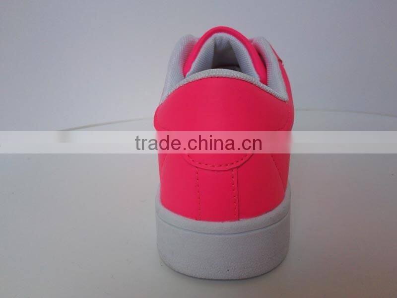 Fashionable pu leather casual men and women shoes and sneakers 2016