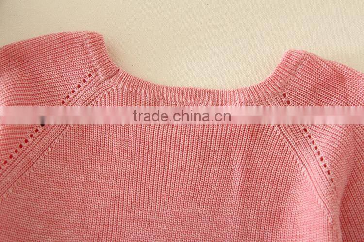 Kids CNY sweater dresses, black knitting girl's sweater, round collar long sleeve valentine's day sweater dress