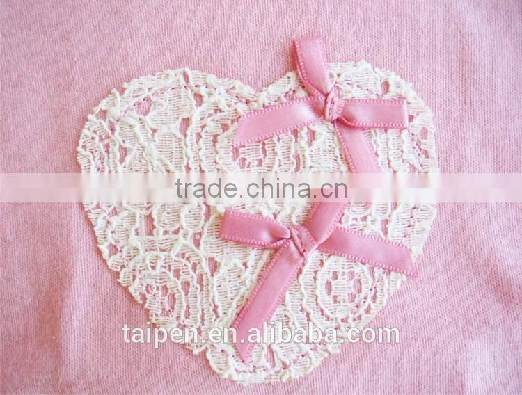 2017 Latest Long Sleeve Baby Girls Clothes Pink Color Baby Jumpsuit With Lace And Bow