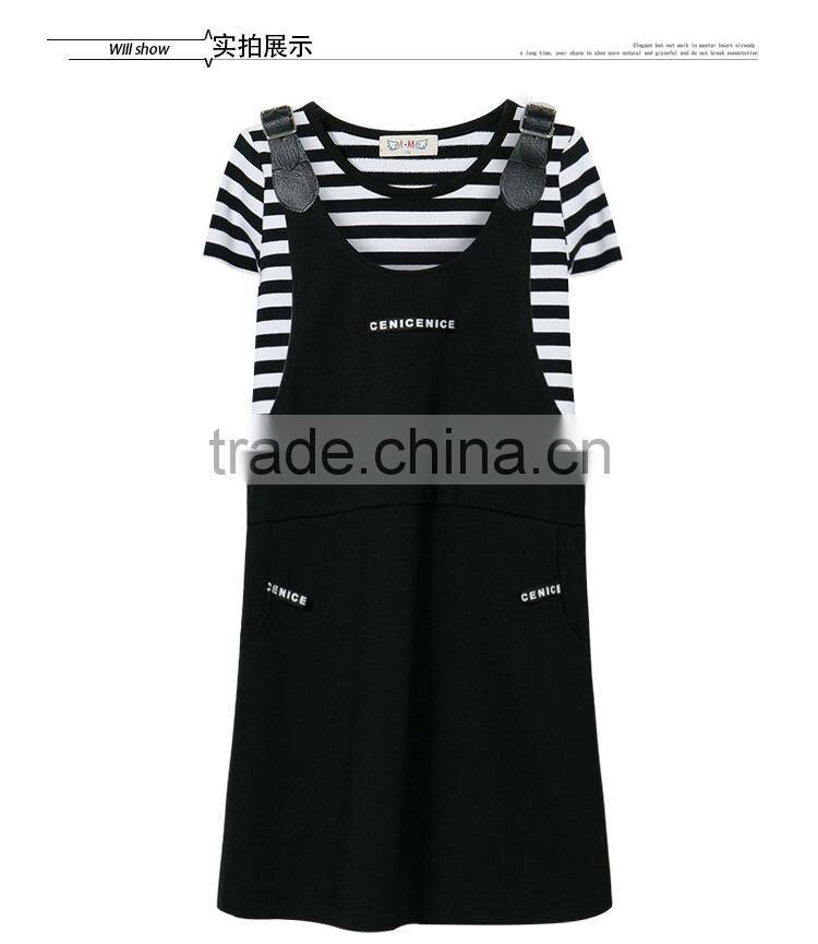 2017 new style t shirt + dress parent-child clothing mother and daughter matching dress