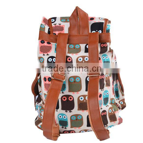 New Women Girl Canvas Rucksack Vintage Flower Backpack School Book Shoulder Bag SV004106#