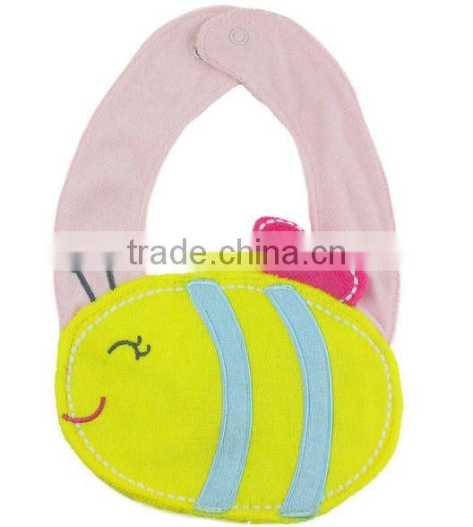 Wholesale alibaba applique cotton custom soft animal wholesale dental baby bibs necklace