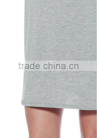 Women Clothing Shortsleeve Loose Flowy Stretch Fabric Knit Crewneck Tunic dresses for women