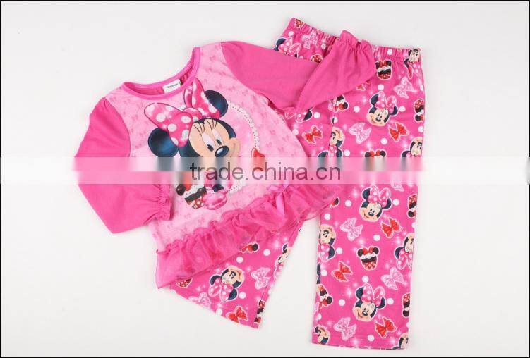 2014 new style wholesale Printed 100% polyester baby animal pajamas