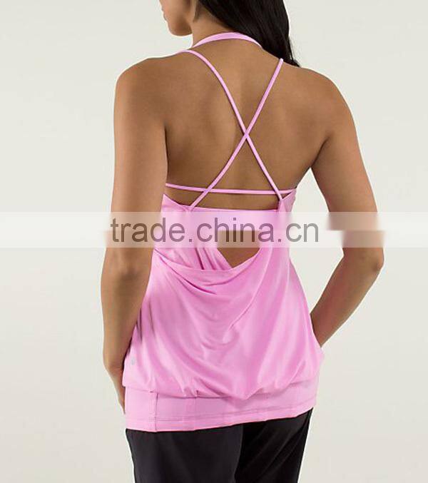 Fashion design Polyester /Spandex dry fit athletic yoga wear body slim wear